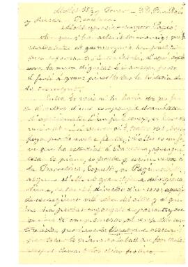 Pere Pagès Rueda Carta dirigida al Sr. Pere Pagès Rueda, del Sr. Vicenç Plantada Fonolleda. Li explica a grans trets els problemes que ha tingut per aconseguir un teatre per al Centre Català, ja que els enemics del catalanisme, li han fet perdre molts diners i la dignitat