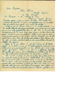 Carta de Joan Casals a Francisca Sirvent